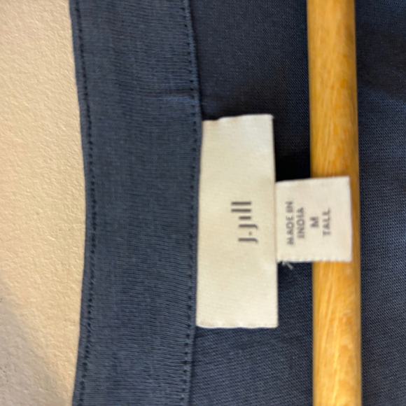 J.Jill Blue Long Sleeve Button-Down Tunic - Size M Tall - Picture 2 of 7